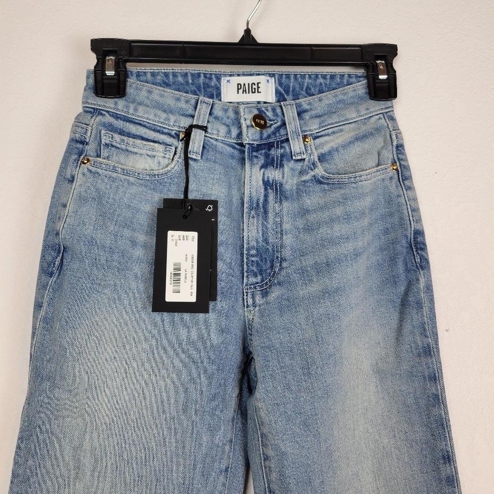 NWT PAIGE Courtney Raw Hem Vintage Denim In La Rambla Wash Size 23 - Picture 7 of 13